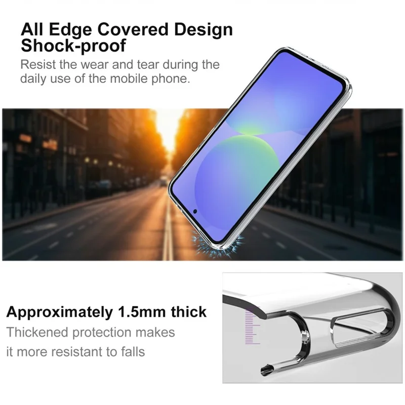 IMAK UX-10-serie til Samsung Galaxy A57 telefonbeskyttelse blød TPU klar bagside