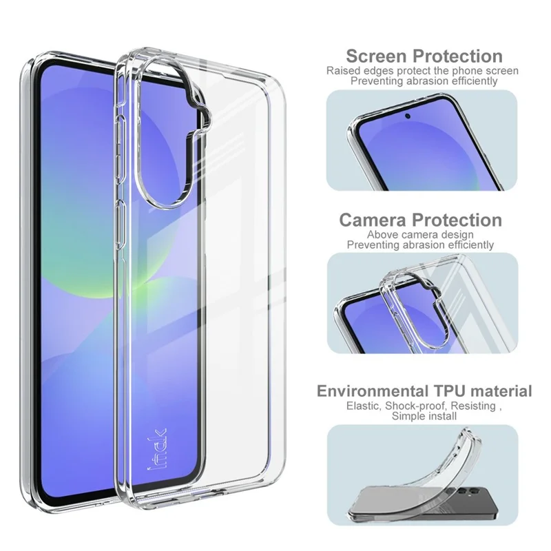 IMAK UX-10-serie til Samsung Galaxy A57 telefonbeskyttelse blød TPU klar bagside