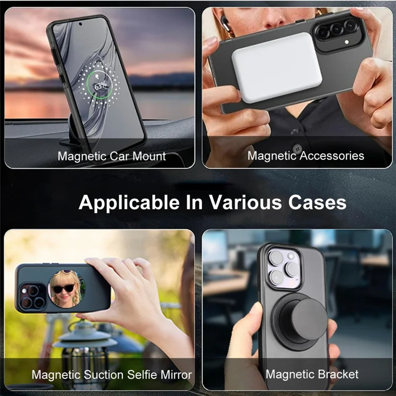 IMAK UX-9C Series For iPhone 17 Pro Magnetic Case TPU + PC Protective Phone Cover - Black