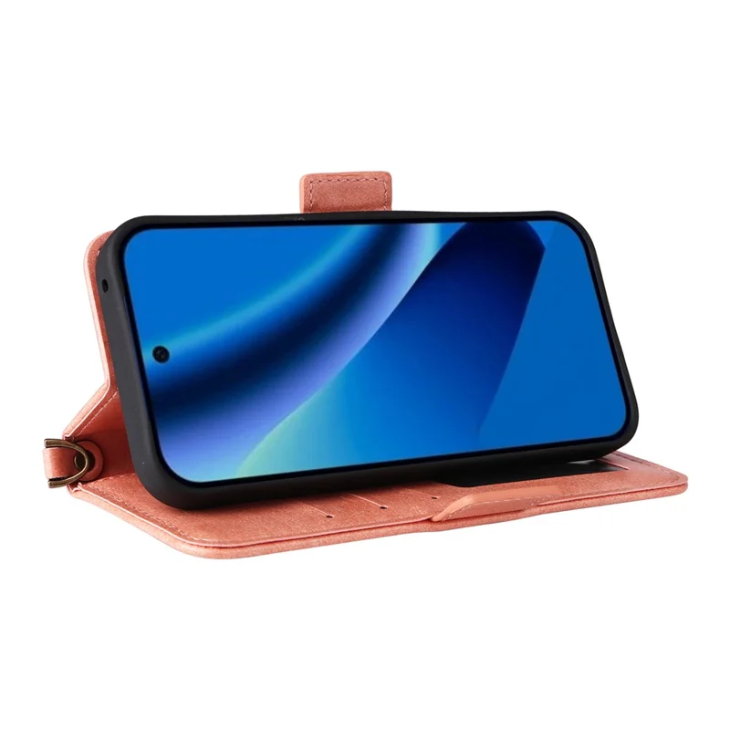 For Google Pixel 10a Leather Case Magnetic Closure Wallet Stand Phone Cover with Crossbody Strap - Pink