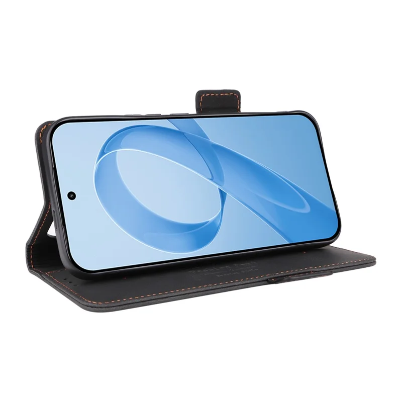 Voor Xiaomi Redmi K90 Pro Max 5G / Poco F8 Ultra Hoesje Leer Portemonnee Flip Hoesje met Hardware Decor - Zwart