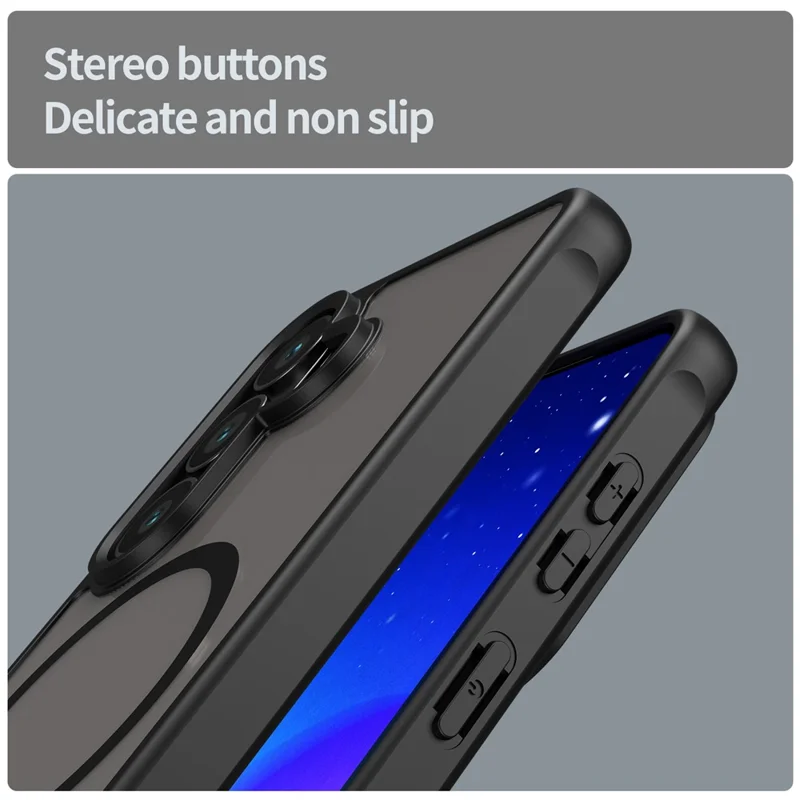 For Samsung Galaxy S26  /  S26 Pro Magnetic Case Anti Drop PC + TPU Phone Cover - Black