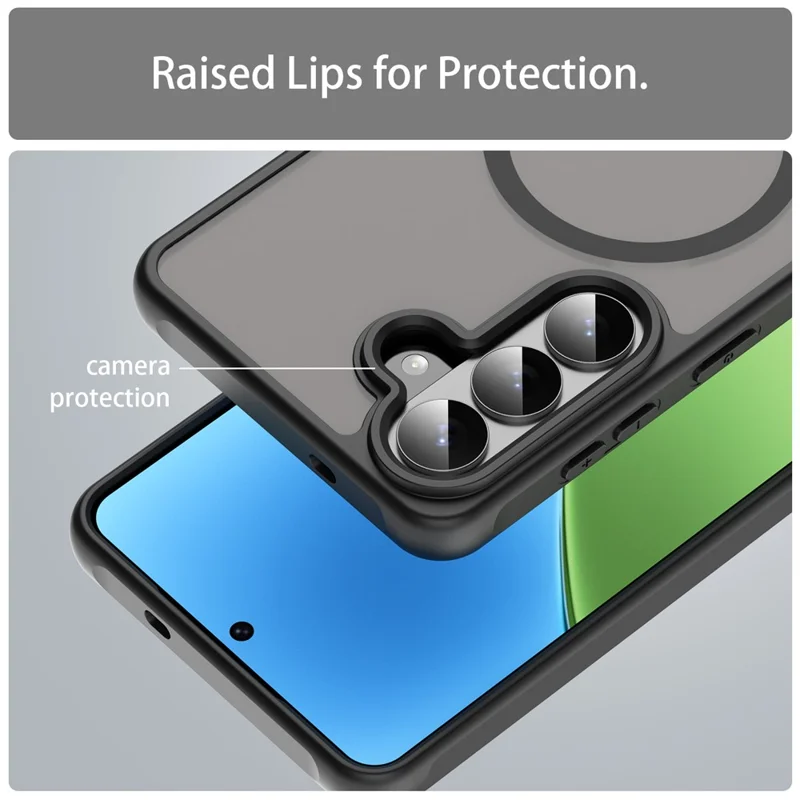 Funda magnética para Samsung Galaxy S26+ anticaídas de PC + TPU - Negro