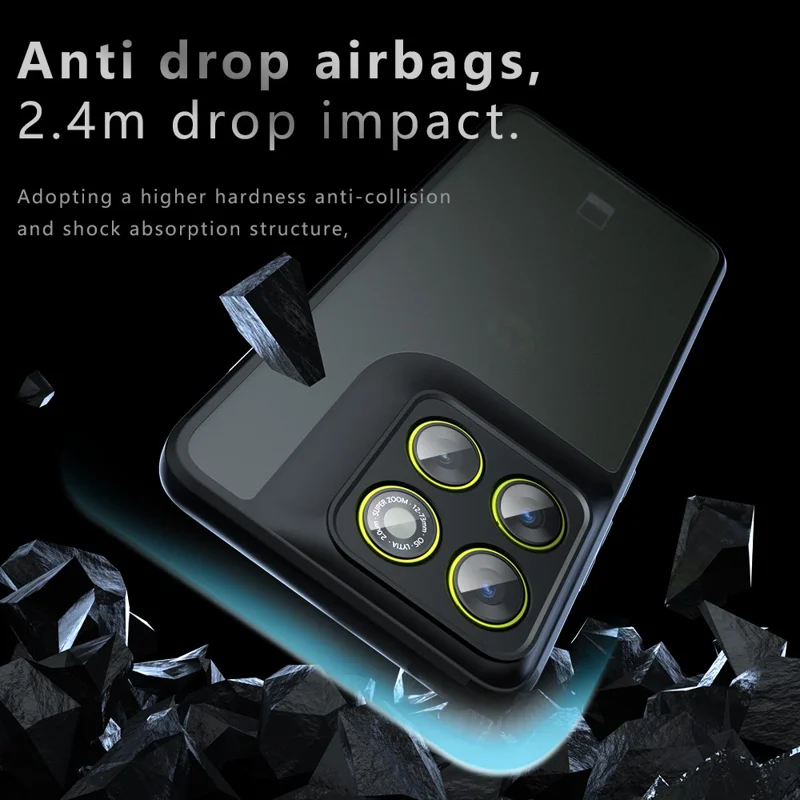 For Motorola Edge 70 5G Case Skin-Touch TPU + PC Matte Phone Back Cover, Transparent Black