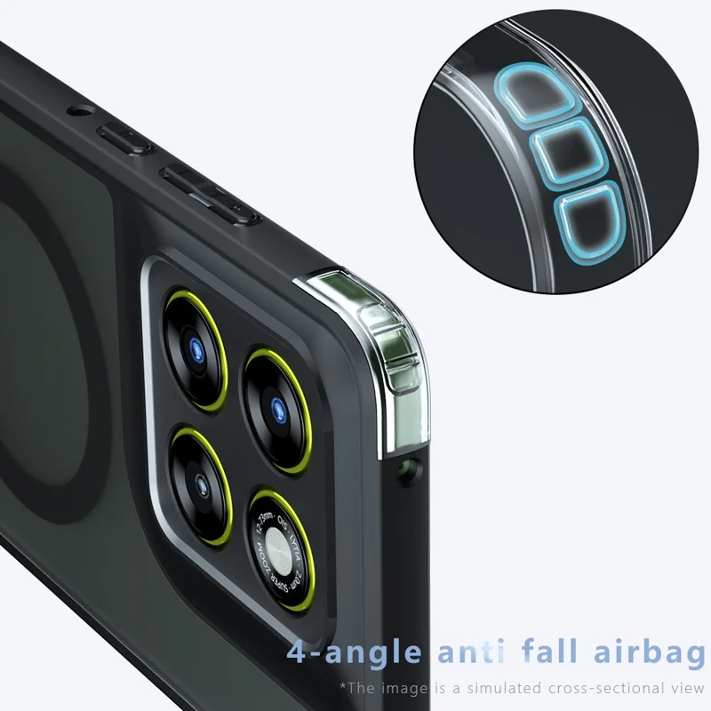 For Motorola Edge 70 5G Case Skin-Touch TPU + PC Matte Phone Back Cover, Transparent Black