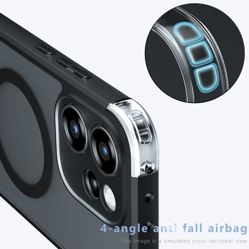 Funda para Oppo Reno15 Pro 5G, carcasa táctil transparente negra de TPU + PC mate