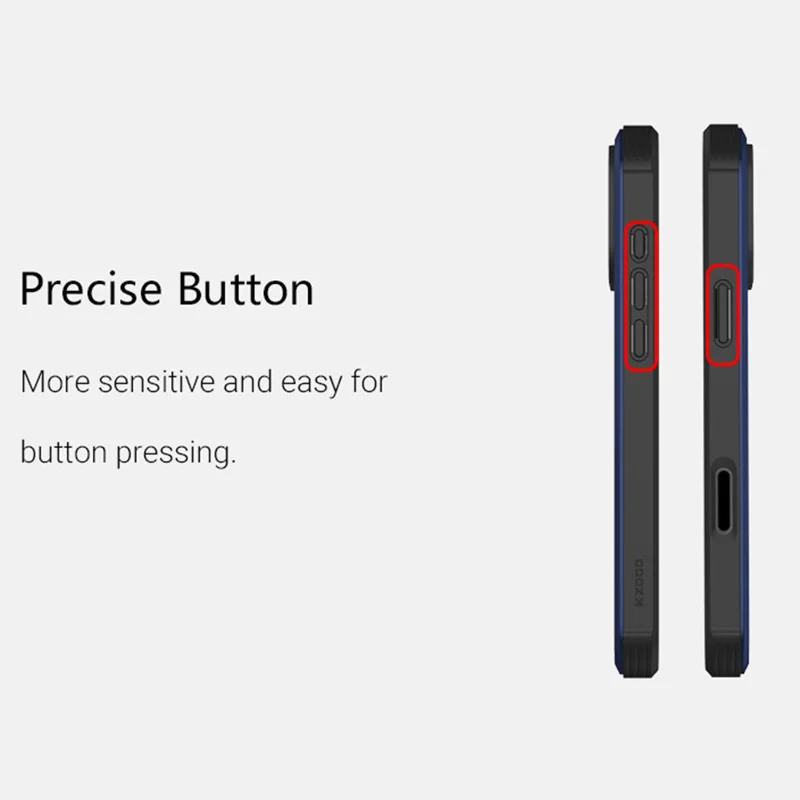 KZDOO til iPhone Air Case, kompatibel med MagSafe, med metalramme i TPU + PC - Aurora