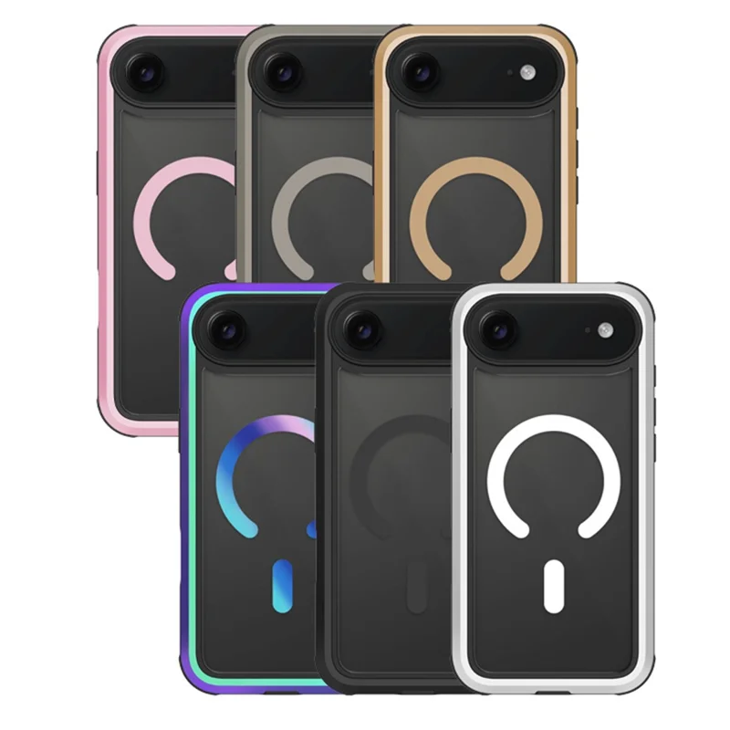 KZDOO til iPhone Air Case, kompatibel med MagSafe, med metalramme i TPU + PC - Aurora