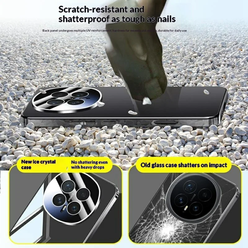 Funda para Honor Magic8 5G, carcasa trasera de policarbonato con recubrimiento electroplateado y protector de lente de cámara - Negro