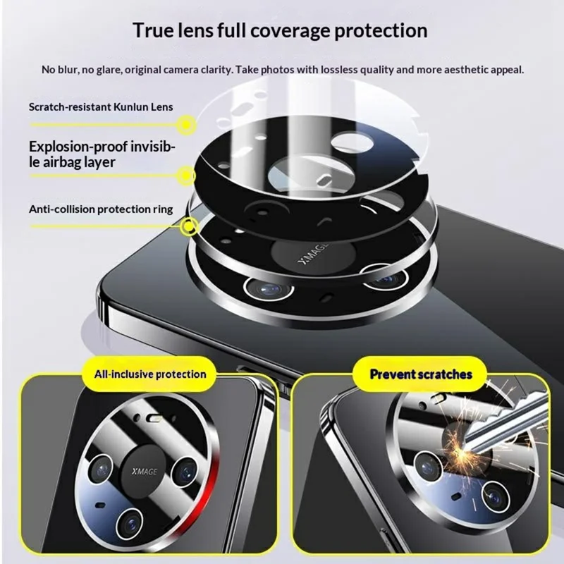 For Huawei Mate 80 Case Electroplating PC Phone Back Cover with Camera Lens Protector - Black