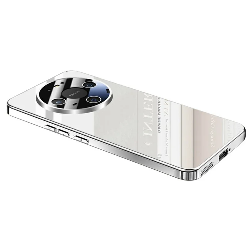 For Huawei Mate 80 Case Electroplating PC Phone Back Cover with Camera Lens Protector - Silver