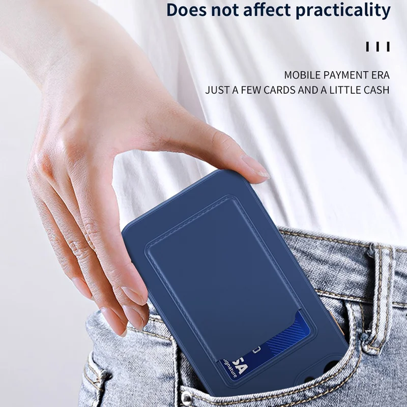 For Samsung Galaxy S26 Edge Case Flexible TPU Phone Cover with Back Card Slot - Dark Blue
