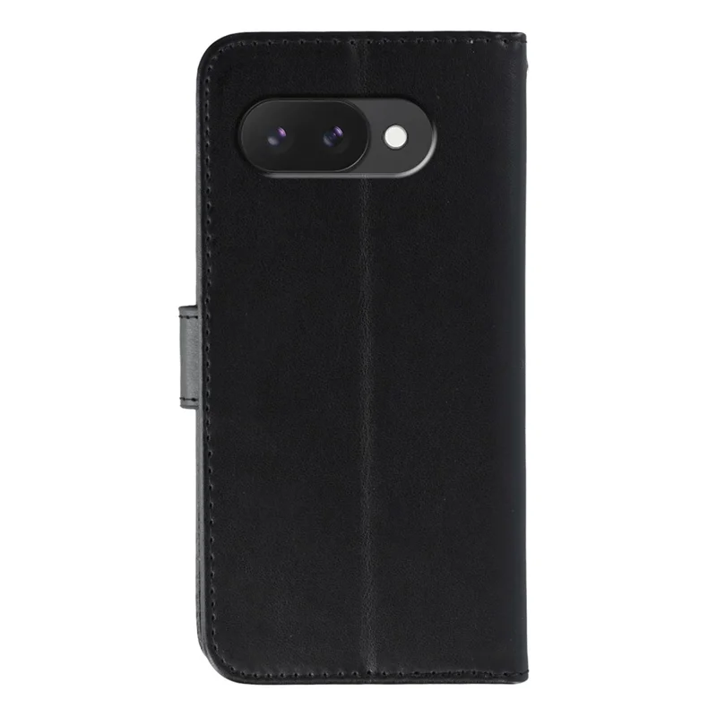 For Google Pixel 10a Case PU Leather Flip Wallet Phone Cover with Strap - Black