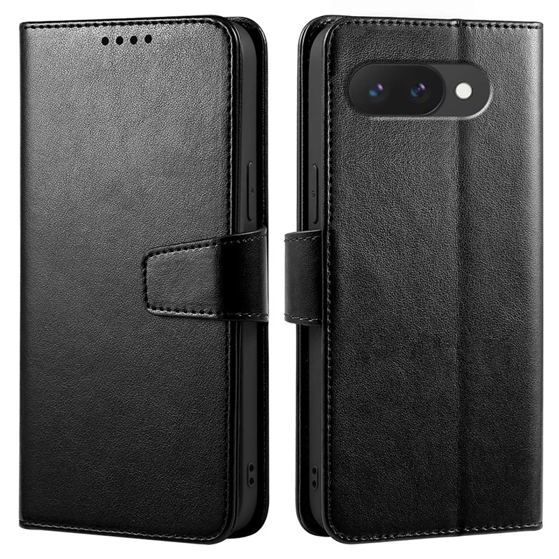 For Google Pixel 10a Case Stand Card Holder Wallet Leather Phone Cover - Black