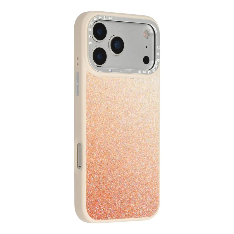 JAUCASE Capa Magnética para iPhone 17 Pro Max Capa Traseira em TPU PC com Gradiente Brilhante - Laranja
