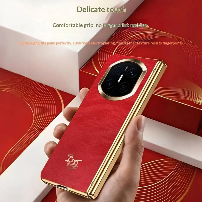 Capa para Huawei Mate X7 com Padrão de Cavalo, Proteção de Dobradiça, Capa Rígida em PC com Protetor de Ecrã Frontal