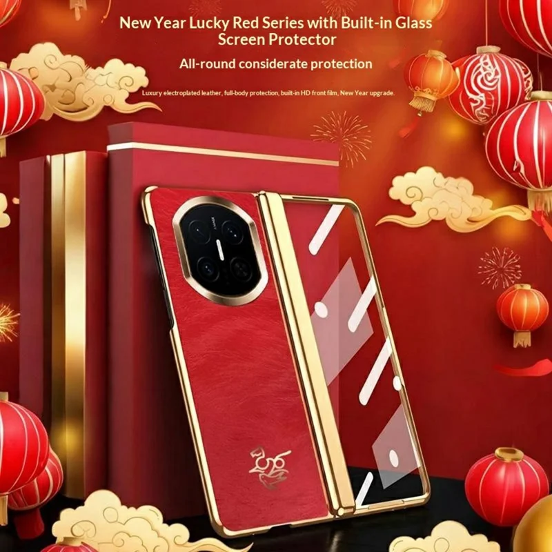 Capa para Huawei Mate X7 com Padrão de Cavalo, Proteção de Dobradiça, Capa Rígida em PC com Protetor de Ecrã Frontal