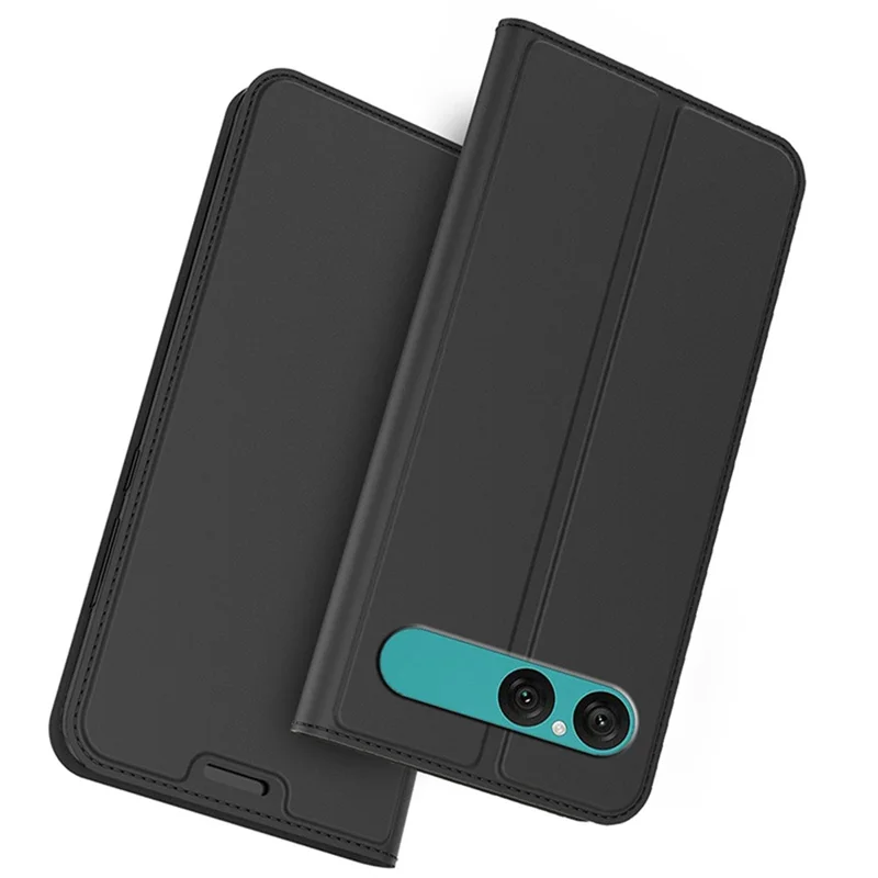 Capa para Telemóvel Sony Xperia 10 VII em Pele Sintética com Suporte e Porta-cartões - Preto