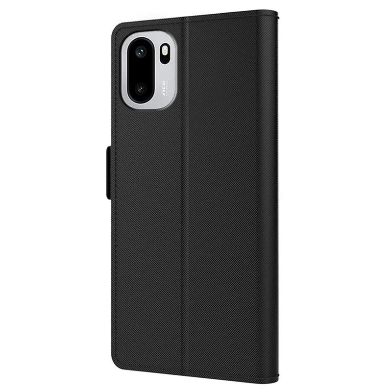 Mobillåda för OnePlus Ace 6 5G / Ace 6T 5G PU+TPU Magnetisk vikbar mobilhölse med ställfunktion - Svart
