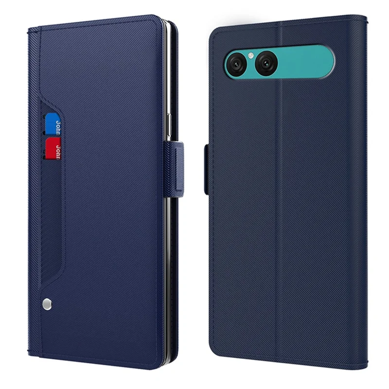 For Sony Xperia 10 VII Case PU+TPU Magnetic Flip Phone Cover with Stand - Blue