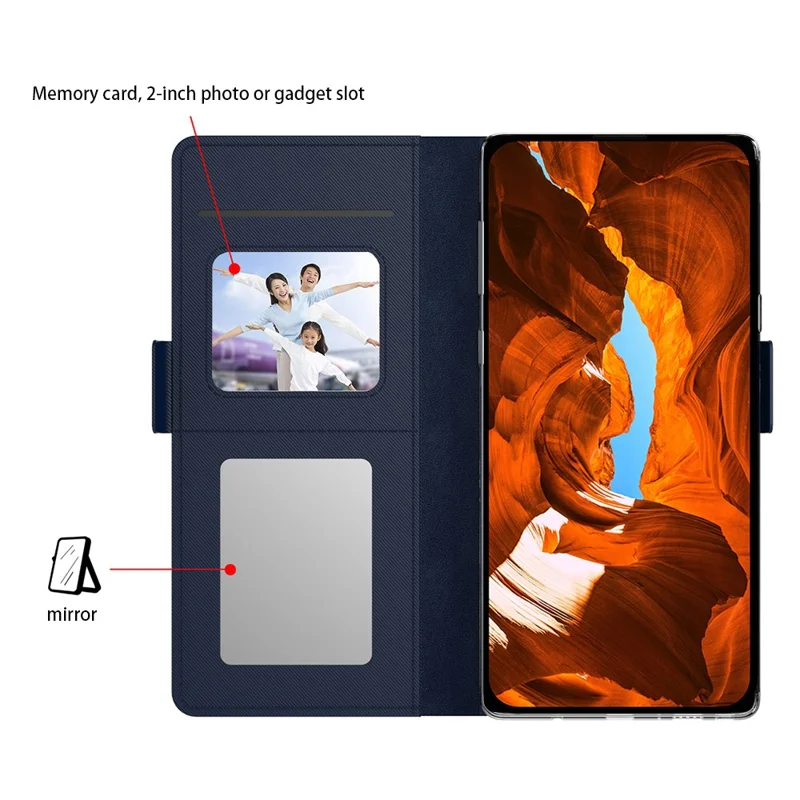 For Sony Xperia 10 VII Case PU+TPU Magnetic Flip Phone Cover with Stand - Blue