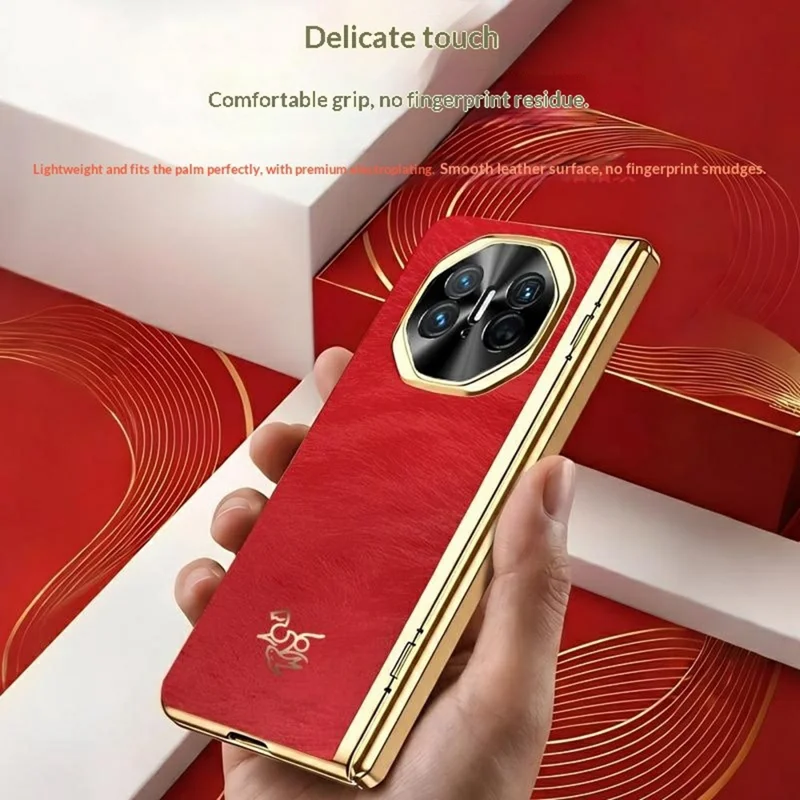 For Huawei Mate X5 Case Horse Pattern Hinge Protection Hard PC Phone Cover with Front Screen Protector