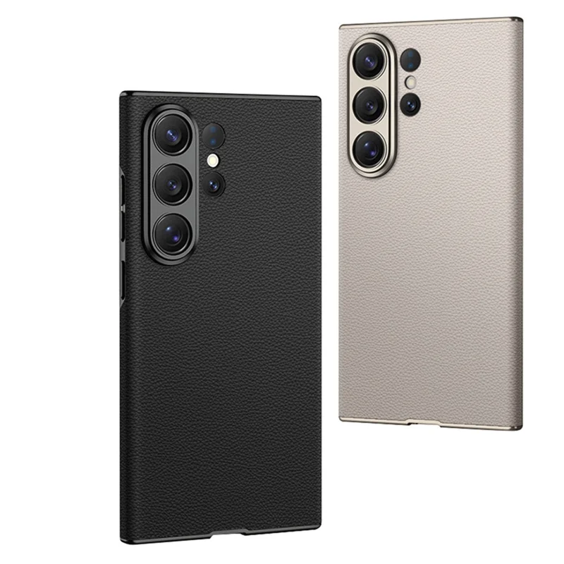 GKK Coque pour Samsung Galaxy S26 Ultra, Toucher Peau, en PC + Cuir PU, Fine - Noir