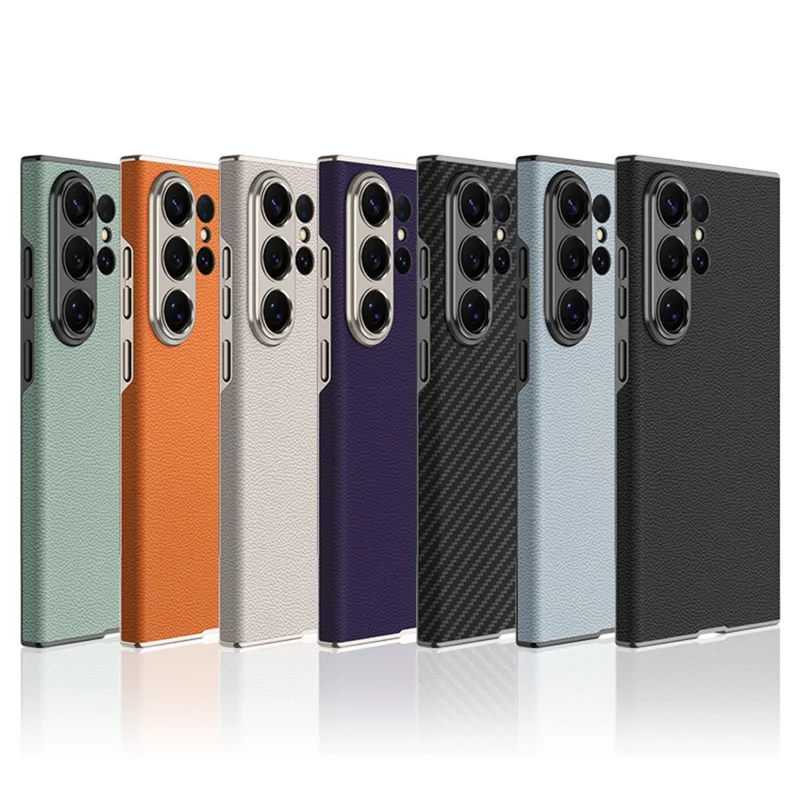 GKK Coque pour Samsung Galaxy S26 Ultra, Toucher Peau, en PC + Cuir PU, Fine - Noir