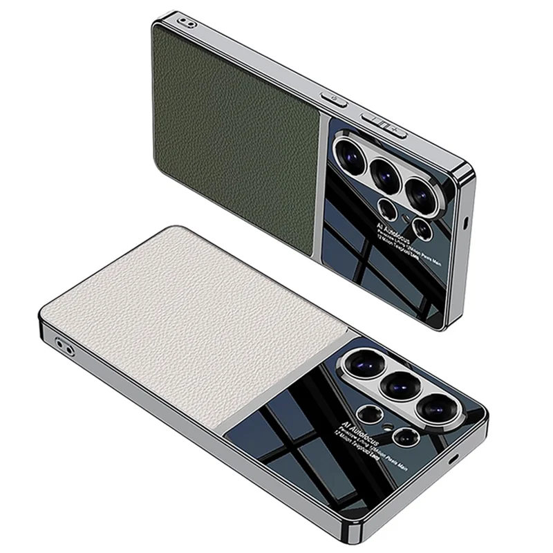 GKK For Samsung Galaxy S26 Ultra Case Electroplated PU Leather + PC + TPU Phone Back Cover - Green