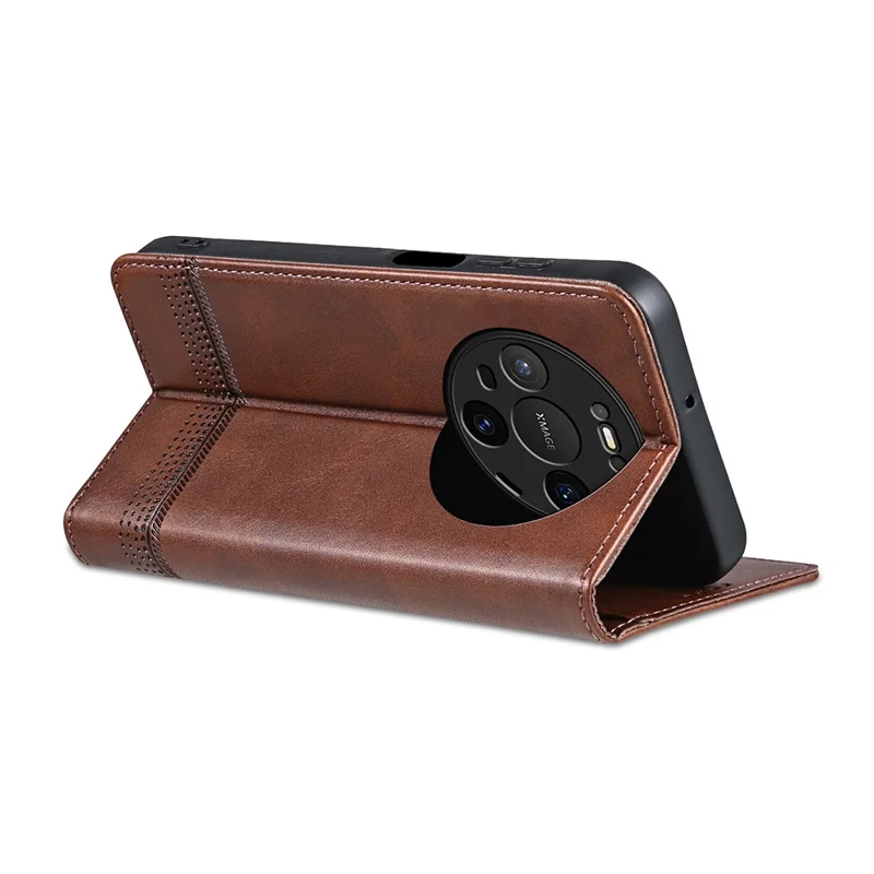 AZNS Funda para Huawei Mate 80 / Mate 80 Pro Funda de Cuero PU con Textura de Cuero de Vaca Tipo Cartera - Café