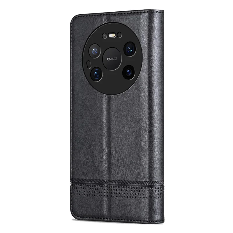 AZNS для Huawei Mate 80 Pro Max, чехол из искусственной кожи с текстурой коровьей кожи, бумажник, чехол для телефона - черный
