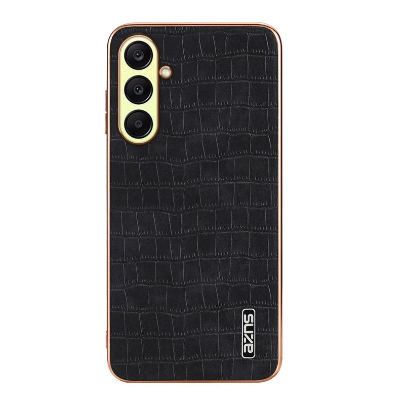 Capa AZNS para Samsung Galaxy A57 com Textura de Crocodilo e Eletroplacagem, Capa para Telemóvel em PU + TPU - Preto