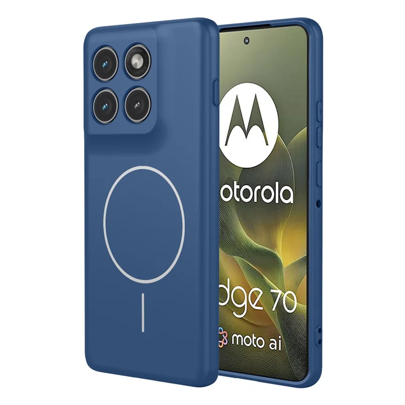 Compra al por mayor de carcasa magnética para Motorola Edge 70 5G, funda trasera suave de TPU - Azul oscuro