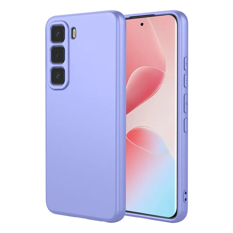 Coque pour Infinix Hot 60 Pro 4G, effet silicone liquide, housse de protection souple en TPU - Violet