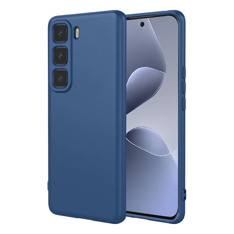 Für Infinix Hot 60 Pro+ 4G Hülle, flüssiges Silikon-Gefühl, weiche TPU-Schutzhülle – Blau