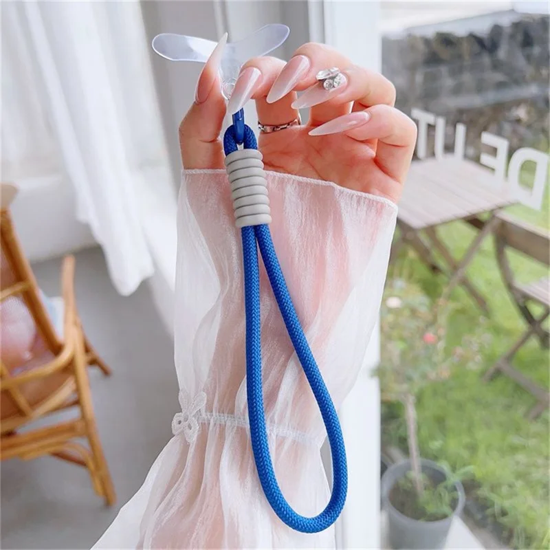 For iPhone 16 Pro Max Case Compatible with MagSafe Lens Kickstand TPU Acrylic Phone Cover with Matching Hand Strap - Blue