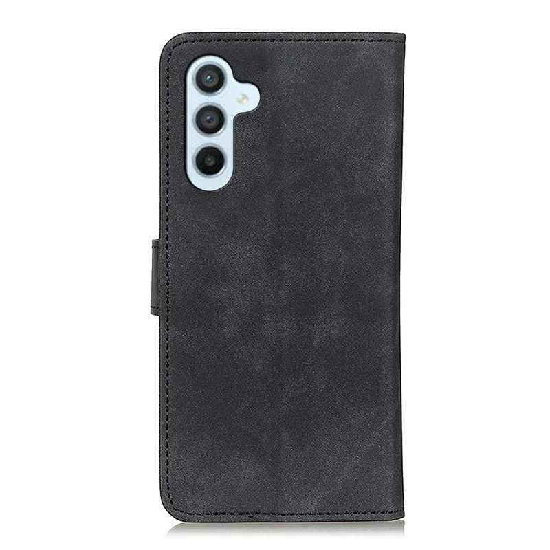 KHAZNEH Für Samsung Galaxy A37 Tasche PU-Leder Retro-Textur Handyhülle - Schwarz