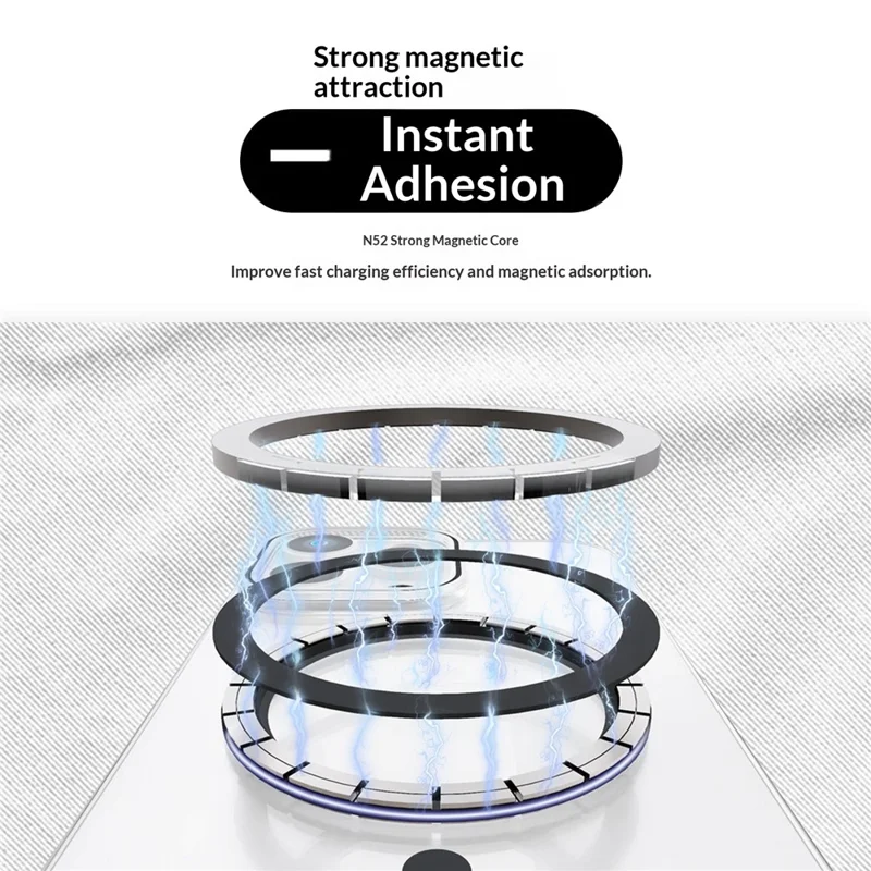 For iPhone 15 Pro Max Clear Magnetic Case Hard PC Phone Protective Back Cover Compatible with MagSafe - Black