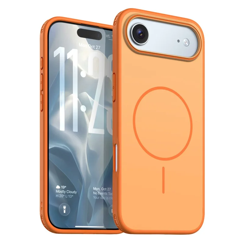 Achat en gros pour coque magnétique iPhone Air, finition mate, toucher doux, coque arrière en PC + TPU anti-chute compatible MagSafe - Orange
