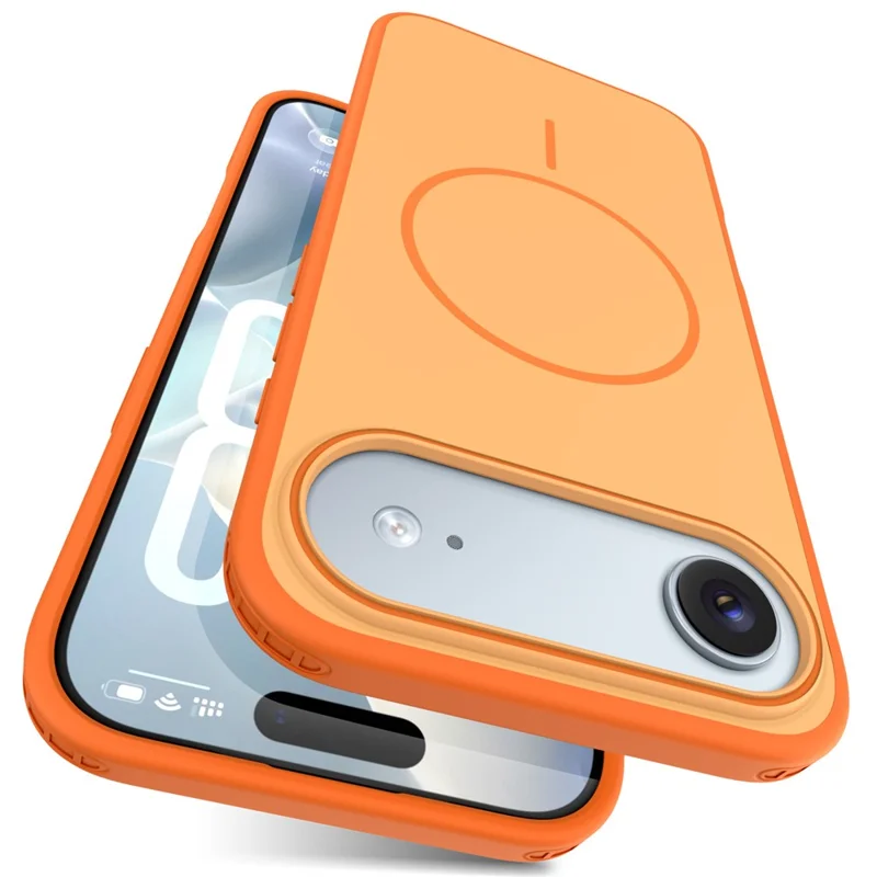 Achat en gros pour coque magnétique iPhone Air, finition mate, toucher doux, coque arrière en PC + TPU anti-chute compatible MagSafe - Orange