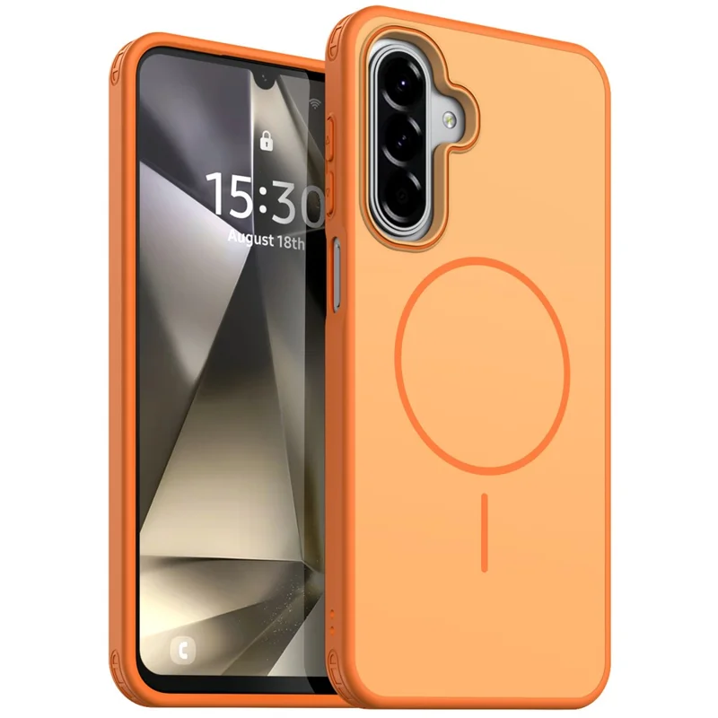 Bulk Purchasing Magnetic Case For Samsung	Galaxy A17 5G  /  A16 5G  /  A16 4G  /  M17 5G  /  F17 5G Matte Skin Touch  PC + TPU Anti-drop Phone Back Cover - Orange