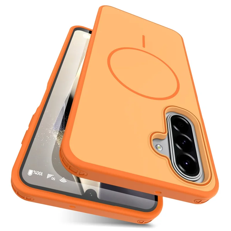 Bulk Purchasing Magnetic Case For Samsung	Galaxy A17 5G  /  A16 5G  /  A16 4G  /  M17 5G  /  F17 5G Matte Skin Touch  PC + TPU Anti-drop Phone Back Cover - Orange