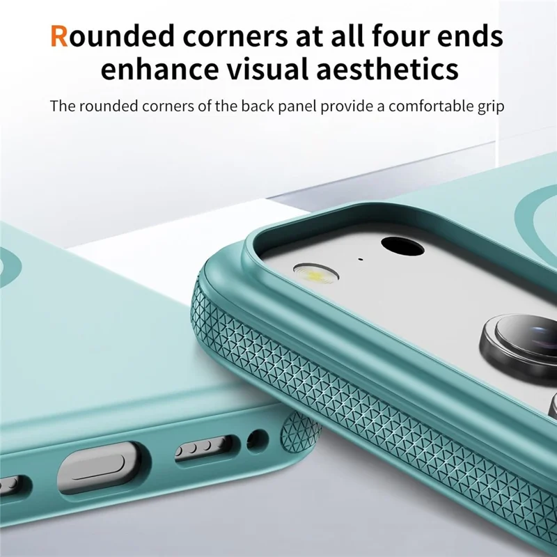 Cover per iPhone 17 Pro Max Compatibile con MagSafe in PC + TPU con Bordo Antiscivolo - Blu Bambino