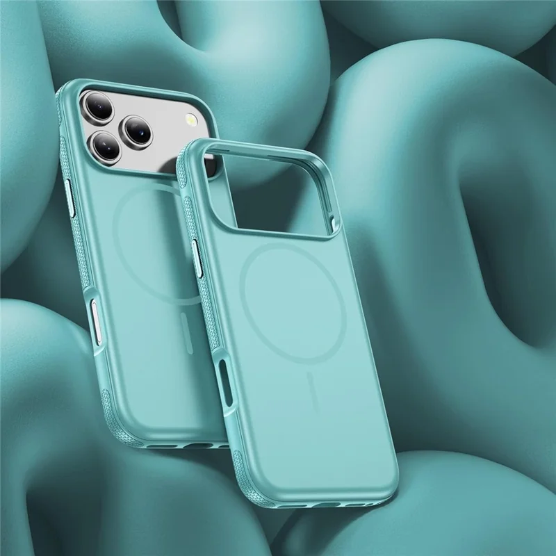 Cover per iPhone 17 Pro Max Compatibile con MagSafe in PC + TPU con Bordo Antiscivolo - Blu Bambino