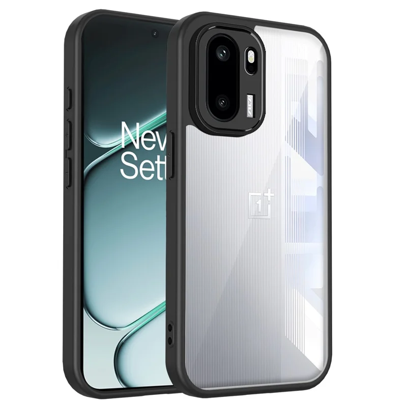 Matte Case til OnePlus Ace 6 5G / Ace 6T 5G / 15R 5G Skin Touch Clear PC + TPU stødfast telefonbagdæksel - Sort
