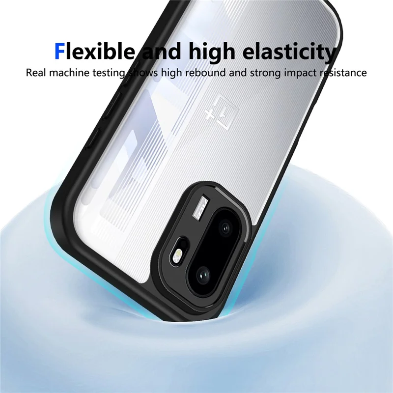 Matte Case til OnePlus Ace 6 5G / Ace 6T 5G / 15R 5G Skin Touch Clear PC + TPU stødfast telefonbagdæksel - Sort