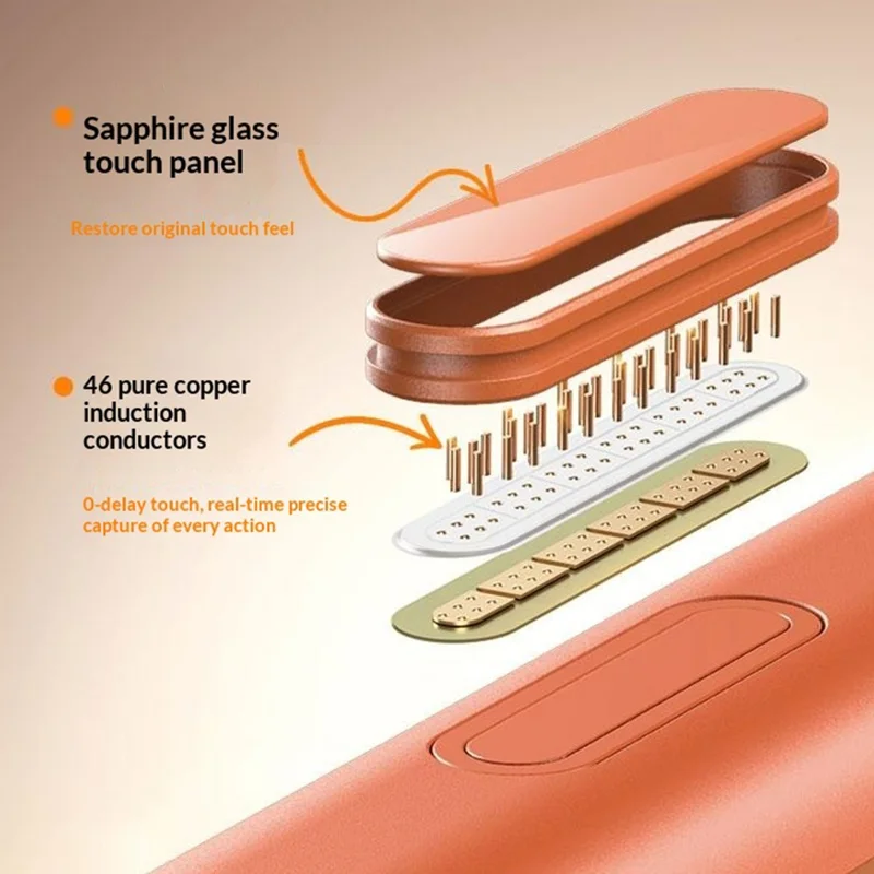 For iPhone 17 Pro Max Magnetic Phone Cover Skin Touch TPU + PC Shockproof Back Case Compatible with MagSafe - Orange