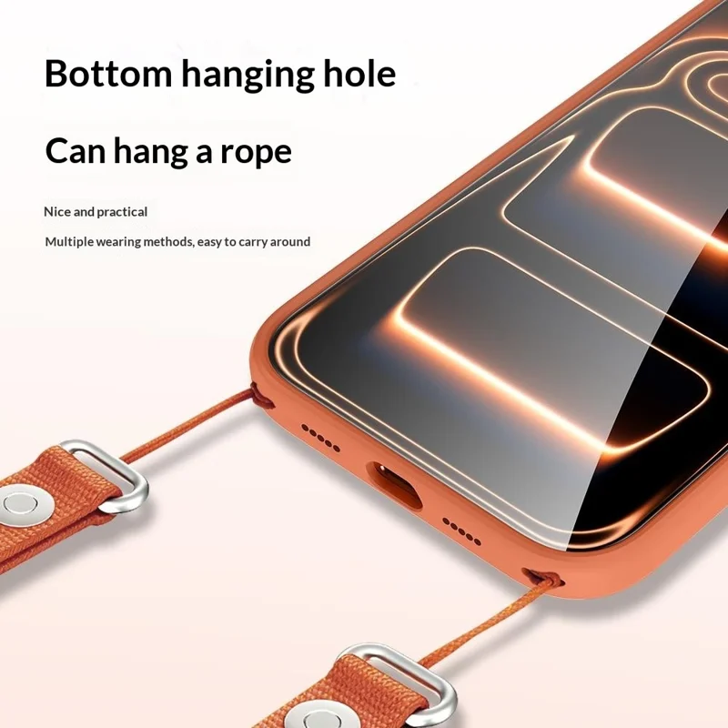 For iPhone 17 Pro Max Magnetic Phone Cover Skin Touch TPU + PC Shockproof Back Case Compatible with MagSafe - Orange