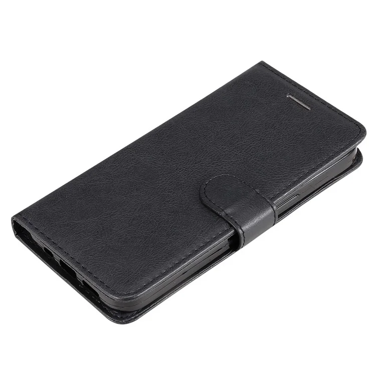 KT Leder Serie-2 Für Sony Xperia 5 IV 5G PU Leder Solid Color Case Magnetic Clasp Phone Ständer Brieftasche Mit Riemen - Schwarz