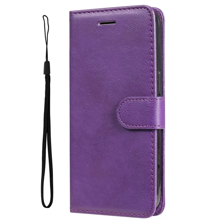 KT in Pelle Serie 2 Per Sony Xperia 5 IV 5G PU in Pelle Solido Custodia a Colori Magnetico Copertina Del Portafoglio Telefonica Con Cinturino Con Cinturino - Viola